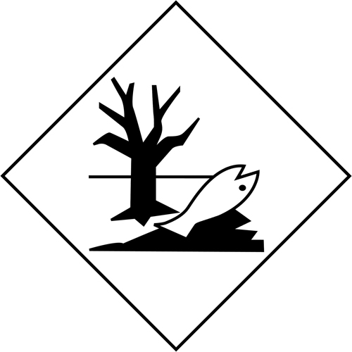 &eacute;tiquette d'exp&eacute;dition TMD marque de polluant marin, 4" lo x 4" la, Noir sur blanc Les Distributions ICE