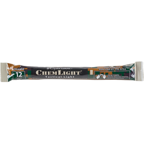B&acirc;tons de s&eacute;curit&eacute; luminescents Cyalume 6", Orange, Dur&eacute;e 12 h Les Distributions ICE