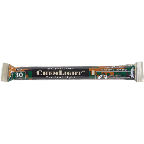 B&acirc;tons de s&eacute;curit&eacute; luminescents Cyalume 6", Rouge, Dur&eacute;e 30 min Les Distributions ICE