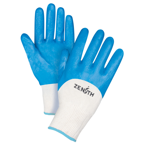 Gants enduits et tricot&eacute;s sans coutures de poids moyen, 10/T-Grand, R&ecirc;vetement Nitrile, Calibre 13, Enveloppe en Coton Les Distributions ICE