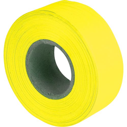 Rubans pour signalisation, 1,2" la x 150' lo, Jaune fluorescent Les Distributions ICE