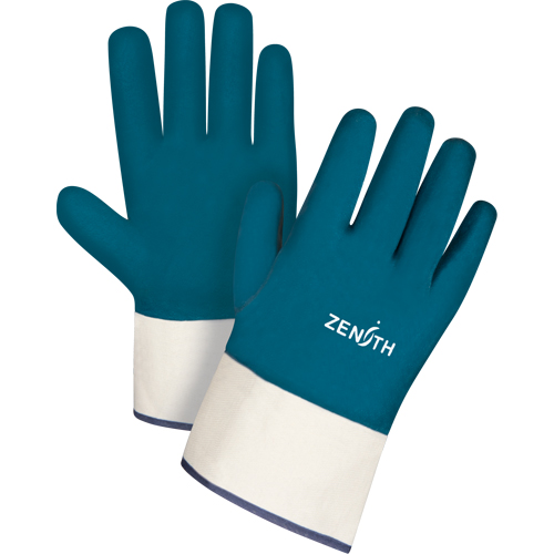 Gants &agrave; poignet de s&eacute;curit&eacute; de poids lourd, 11/2T-Grand, R&ecirc;vetement Nitrile, Enveloppe en Coton Les Distributions ICE