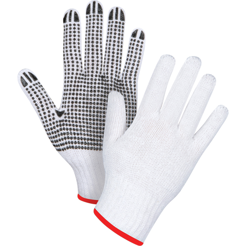 Dotted String Knit Gloves, Poly/Cotton, Single Sided, 7 Gauge, Small Les Distributions ICE
