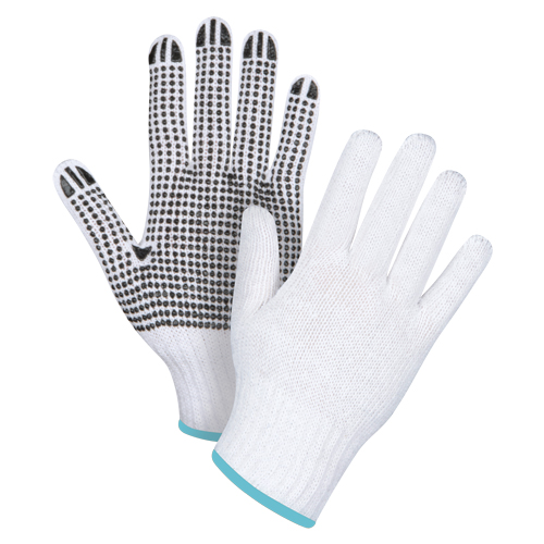 Dotted String Knit Gloves, Poly/Cotton, Single Sided, 7 Gauge, X-Large Les Distributions ICE