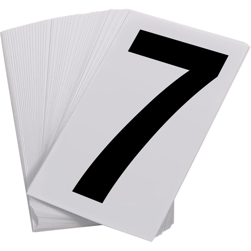 Pressure Sensitive Numbering, 7, 3-1/2" H, Black on White Les Distributions ICE