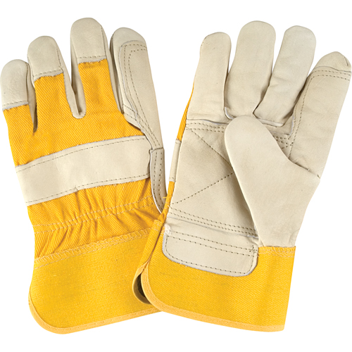 Premium Quality Fitters Gloves, Large, Grain Cowhide Palm, Cotton Inner Lining Les Distributions ICE
