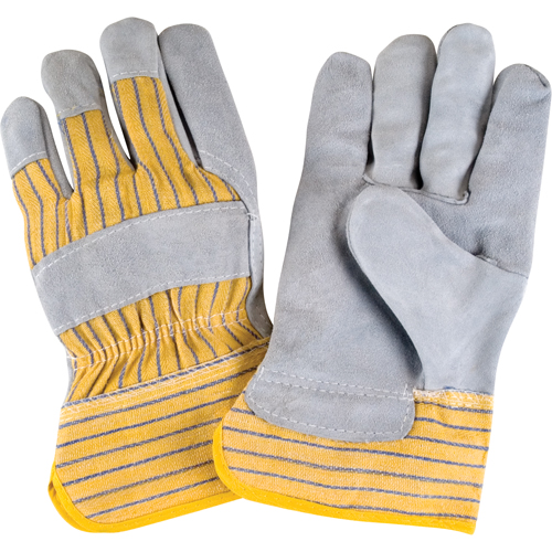 Gants d'ajusteur rugueux de premi&egrave;re qualit&eacute;, Grand, Paume en Cuir de vache refendu, Doublure en Coton Les Distributions ICE