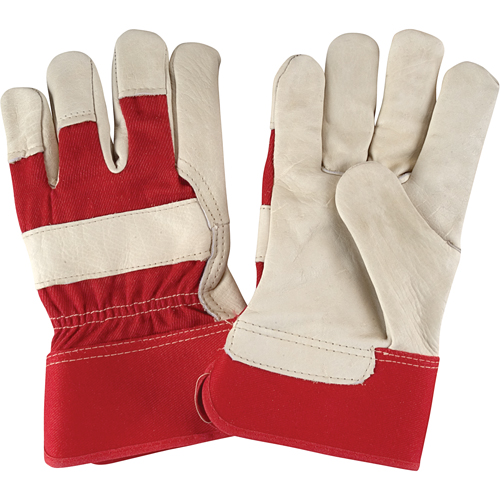 Gants d'ajusteur &agrave; paume s&egrave;che de premi&egrave;re qualit&eacute;, Grand, Paume en Cuir fleur de vache, Doublure en Coton Les Distributions ICE