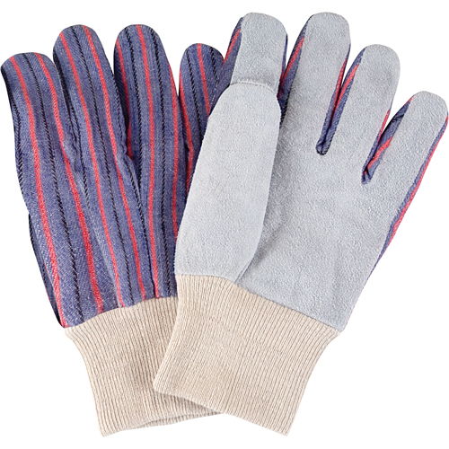 Gants de travail d'usage standard, Grand, Paume en Cuir de vache refendu Les Distributions ICE