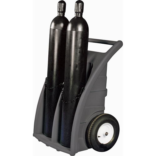 Dual-Cylinder Dollies, Rubber Wheels, 23" W x 12"L Base, 500 lbs. Les Distributions ICE