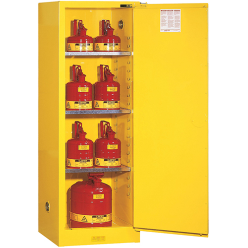 Armoire de s&eacute;curit&eacute; pour produits inflammables EX Slimline Sure-Grip , 22 gal., 1 Porte(s), 23,25" La x 65" h x 18" p Les Distributions ICE