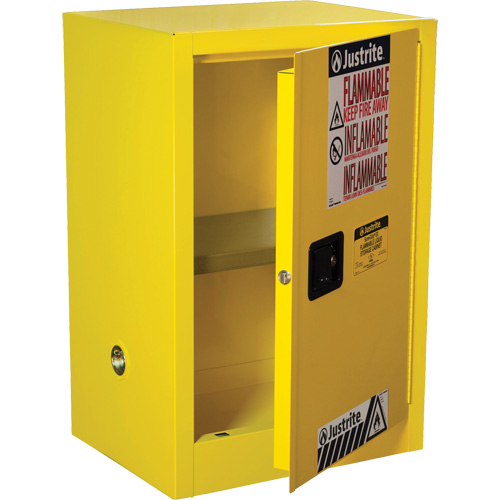 Sure-Grip&reg; EX Compac Flammable Safety Cabinet, 12 gal., 1 Door, 23.25" W x 35" H x 18" D Les Distributions ICE