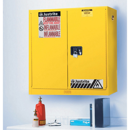 Wall Mount Sure-Grip&reg; Ex Safety Cabinets, 20 gal., 2 Door, 43" W x 44" H x 12" D Les Distributions ICE