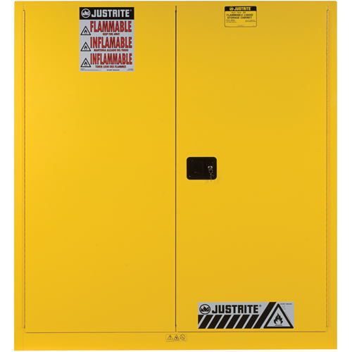 Armoires Sure-Grip EX pour entreposage de barils &agrave; la verticale, Capacit&eacute; de 60 gal. US, 2 barils, Jaune Les Distributions ICE