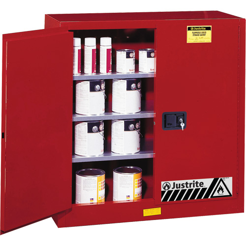 Armoire de s&eacute;curit&eacute; pour la peinture et les encres combustibles EX Sure-Grip, 40 gal., 3 tablettes Les Distributions ICE