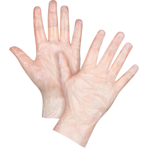 Gants jetables &eacute;conomiques, Petit, Poly&eacute;thyl&egrave;ne, 1 mil, Sans poudre, Transparent Les Distributions ICE