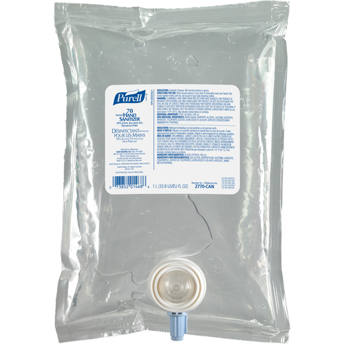 NXT&reg; Advanced Gel Hand Sanitizer, 1000 ml, Cartridge Refill, 70% Alcohol Les Distributions ICE