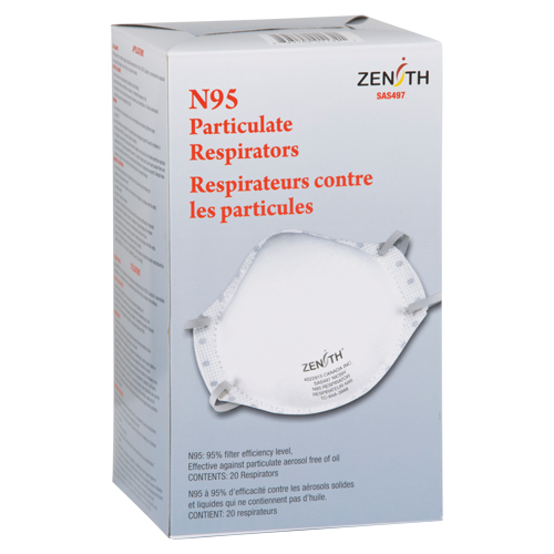 Respirateur contre les particules, N95, Certifi&eacute; NIOSH, Moyen/grand Les Distributions ICE