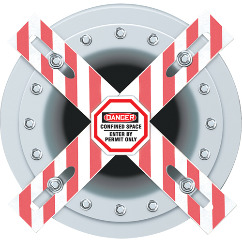 Danger Man-Way Cross Barrier Les Distributions ICE