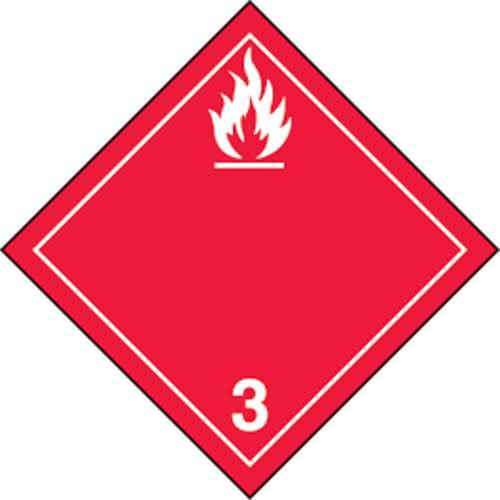 TDG Shipping Labels, Class 3, Flammable Liquids, Vinyl Les Distributions ICE