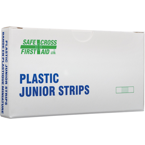 Junior Strips Bandages, Rectangular/Square, 18", Plastic, Sterile Les Distributions ICE