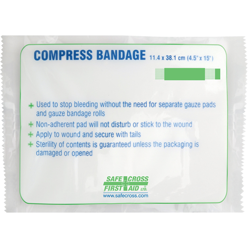 Pansement compressif grand format, 15" lo x 4-1/2" la Les Distributions ICE