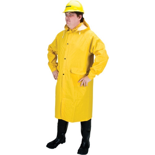 RZ200 Long Rain Coat, Polyester, Small, Yellow Les Distributions ICE