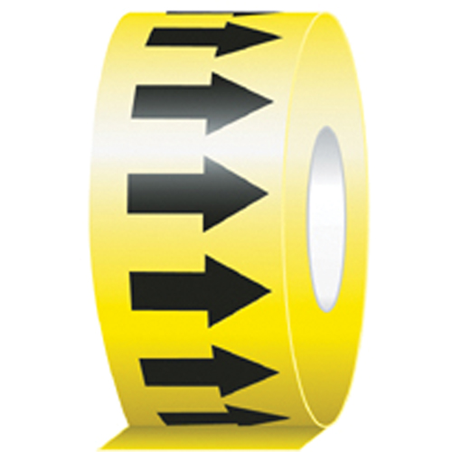 Directional Flow Arrow Tapes, 104', Black on Yellow Les Distributions ICE