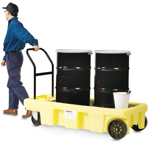 Poly-Spillcart Cart, 66.5" L x 29" W x 43.9" H, 57 US gal. Spill Cap. Les Distributions ICE