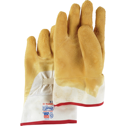 Gants enduits Nitty Gritty, 10/Grand, R&ecirc;vetement Latex de caoutchouc, Enveloppe en Coton Les Distributions ICE
