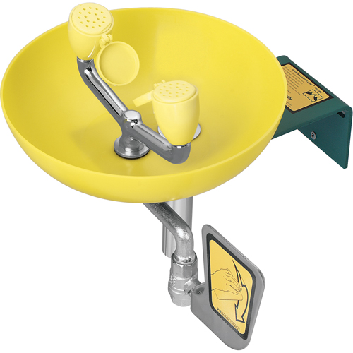 Eye/Face Wash Station, Wall-Mount Installation, Plastic Bowl Les Distributions ICE