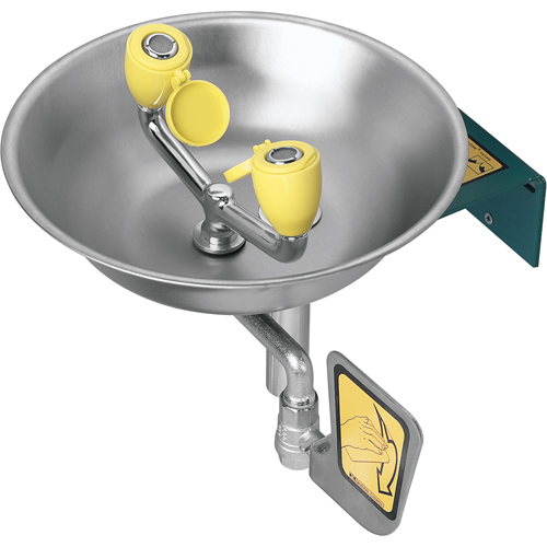 Eyewash Station, Wall-Mount Installation, Stainless Steel Bowl Les Distributions ICE