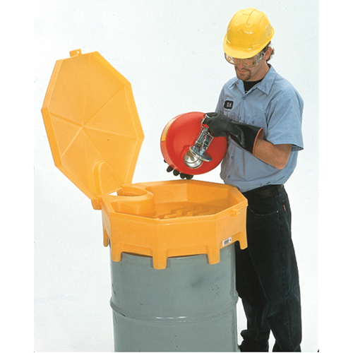 Entonnoir avec couvercle pour baril Global Ultra-Drum Funnel, 5 gal. Les Distributions ICE