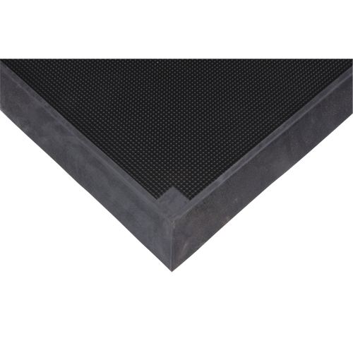 Tapis pour l'assainissement des chaussures, Caoutchouc, 2-2/3' la x 3-1/4' lo x 2-1/2" &eacute;pais, Noir Les Distributions ICE
