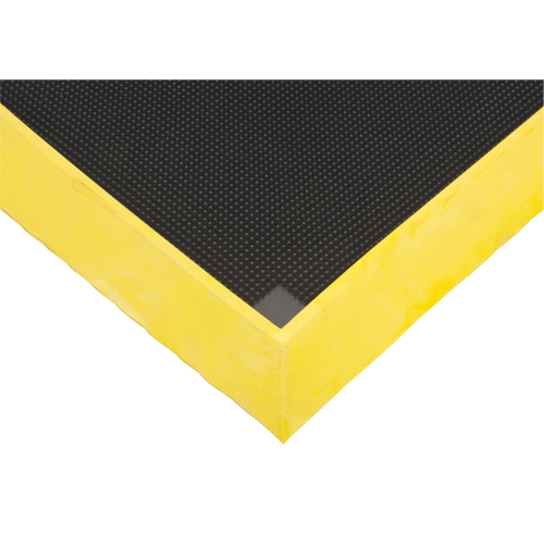Tapis pour l'assainissement des chaussures, Caoutchouc, 2-2/3' la x 3-1/4' lo x 2-1/2" &eacute;pais, Jaune Les Distributions ICE