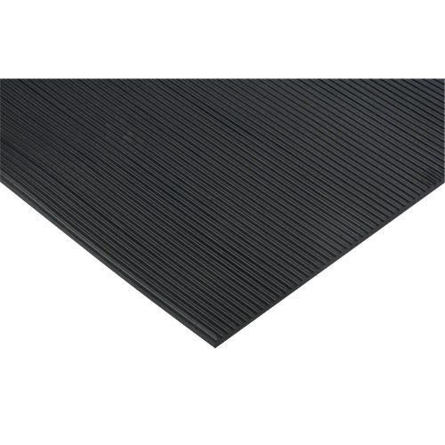 Tapis &agrave; canal &eacute;troit, Couloir, 3' x 12'6" x 1/8", Noir Les Distributions ICE