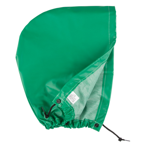 AcidBasicTM Chemical & Acid Resistant Rain Hood, One Size, Green, Polyester Les Distributions ICE