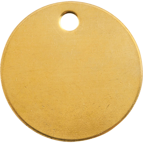 Blank Tags, Brass, 1.25" dia Les Distributions ICE
