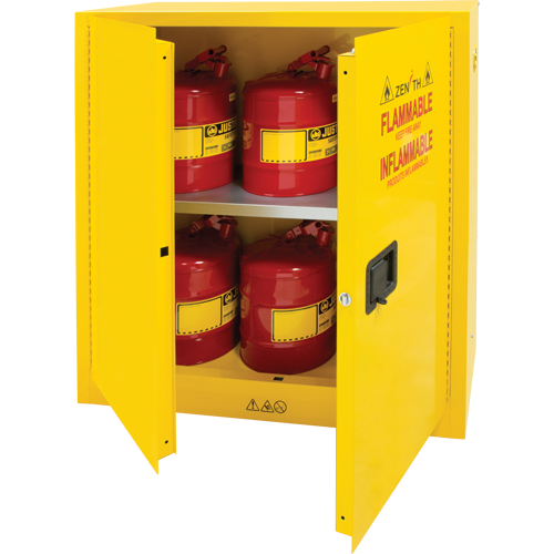 Flammable Storage Cabinet, 30 gal., 2 Door, 43" W x 44" H x 18" D Les Distributions ICE