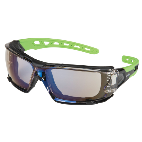 Z2500 Series Safety Glasses with Foam Gasket, Indoor/Outdoor Mirror Lens, Anti-Scratch, ANSI Z87+/Meets/Exceeds CSA Z94.3 Les Distributions ICE