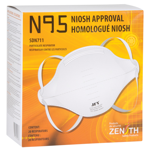 Particulate Respirator, N95, NIOSH Certified, Medium/Large Les Distributions ICE