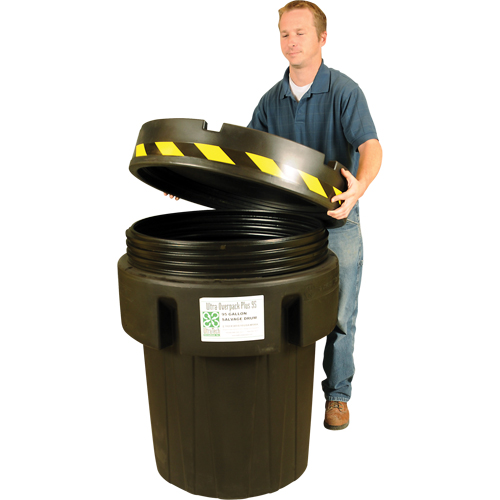 Baril de r&eacute;cup&eacute;ration Ultra-Recycled Overpack, 95 gal., Stationnaire Les Distributions ICE