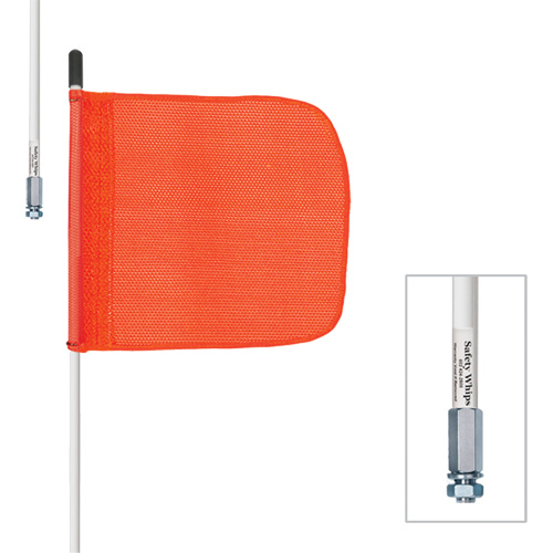Safety Whip&reg; Heavy-Duty Whips, Threaded Mount, 5' High, Orange Les Distributions ICE