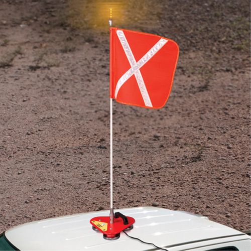 Safety Whip&reg; Flagstaff Mounting Base, Magnet Mount Les Distributions ICE