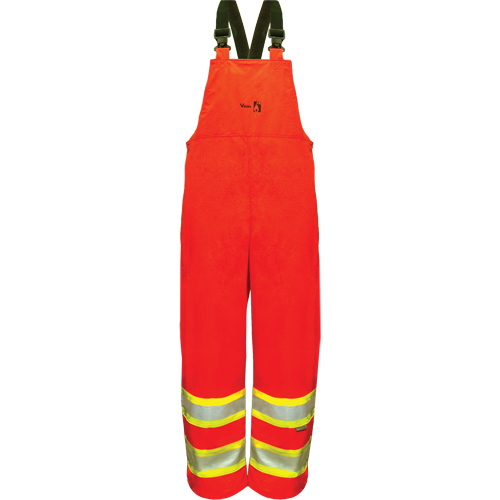 Hi-Vis FR/PU Safety Rain Bib Pants, 4X-Large, Orange Les Distributions ICE