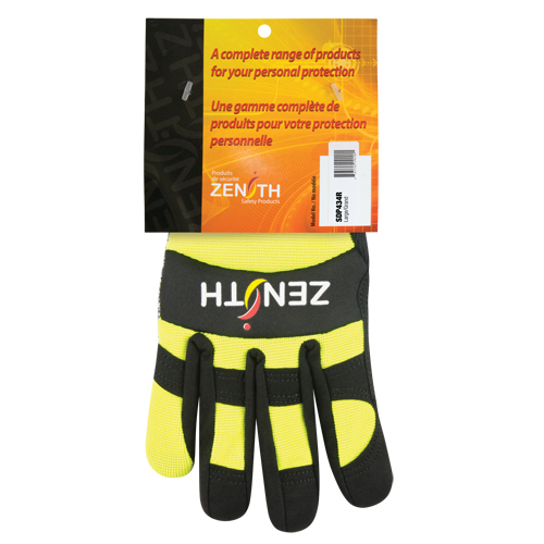 Gants de m&eacute;canicien ZM500 haute visibilit&eacute; r&eacute;sistants aux coupures, Paume PEHP, Taille Grand Les Distributions ICE