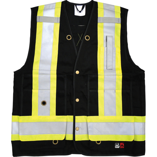 Veste de s&eacute;curit&eacute; ignifug&eacute;e pour arpenteur, Noir, Petit, Coton Les Distributions ICE