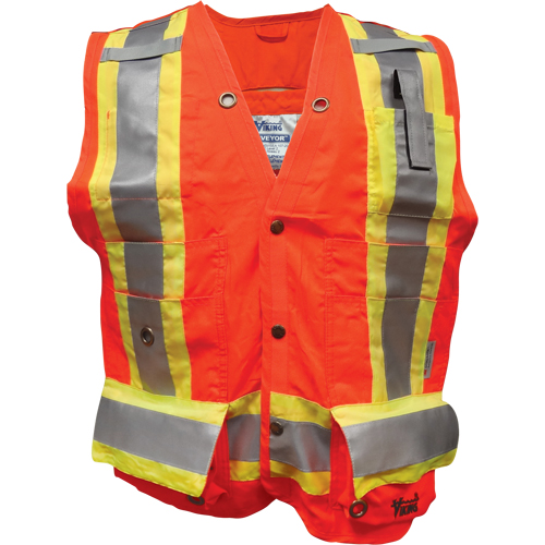 Veste de s&eacute;curit&eacute; ignifug&eacute; pour arpenteur, Orange haute visibilit&eacute;, Petit, Polyester Les Distributions ICE