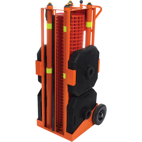 Portable Safety Zone, 100' L, Steel, Orange Les Distributions ICE