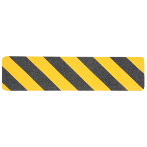 Premium Anti-Skid Tape, 6" x 24", Black & Yellow Les Distributions ICE